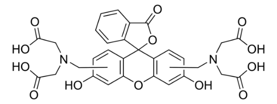 图片 钙黄绿素，Calcein；Used for the fluorometric determination of calcium and EDTA titration of calcium in the presence of magnesium.