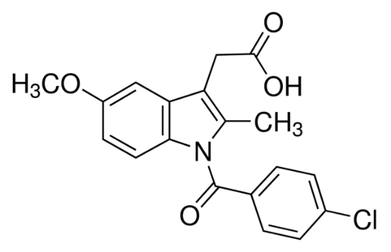 图片 吲哚美辛，Indomethacin；meets USP testing specifications, 98.0-101.0%