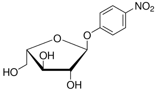 图片 4-硝基苯基 α-L-阿拉伯呋喃糖苷，4-Nitrophenyl α-L-arabinofuranoside；≥98% (TLC)