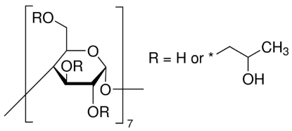 图片 (2-羟丙基)-β-环糊精，(2-Hydroxypropyl)-β-cyclodextrin [HP-β-CD]；estimated mol wt ~1396 Da, ≥98% (TLC)