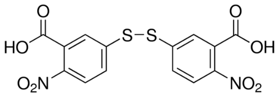图片 5,5'-二硫代双(2-硝基苯甲酸)，5,5′-Dithiobis(2-nitrobenzoic acid) [DTNB]；≥98%, BioReagent, suitable for determination of sulfhydryl groups