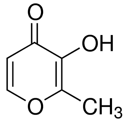 图片 2-甲基-3-羟基-4-吡喃酮 [麦芽酚]，3-Hydroxy-2-methyl-4-pyrone [Maltol]；natural, FG