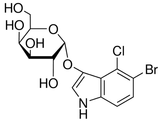图片 5-溴-4-氯-3-吲哚基-吡喃半乳糖苷，5-Bromo-4-chloro-3-indolyl α-D-galactopyranoside [X-α-Gal]；≥98.0% (HPLC)
