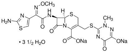 图片 头孢曲松钠半(七水合物)，Ceftriaxone disodium salt hemi(heptahydrate)；third-generation cephalosporin antibiotic, 96.0-102.0%