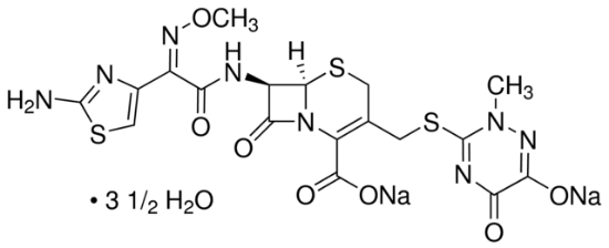 图片 头孢曲松钠半(七水合物)，Ceftriaxone disodium salt hemi(heptahydrate)；third-generation cephalosporin antibiotic, 96.0-102.0%