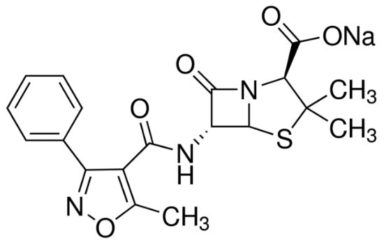 图片 苯唑西林钠盐，Oxacillin sodium salt；815-950 μg/mg (Oxacillin)