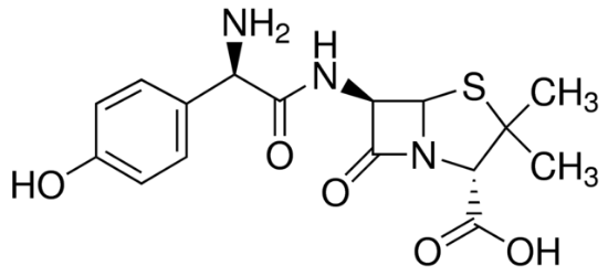 图片 阿莫西林，Amoxicillin； 95.0-102.0% anhydrous basis, potency: ≥900 μg per mg