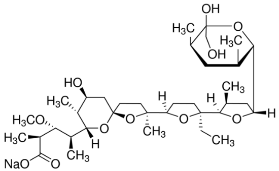 图片 莫能菌素钠盐 [莫能霉素钠]，Monensin sodium salt；90-95% (TLC)