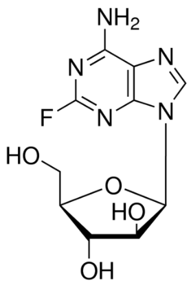图片 2-氟肾上腺素-9-β-D-阿拉伯呋喃糖苷 [氟达拉滨]，2-Fluoroadenine-9-β-D-arabinofuranoside [Fludarabine, F-ara-A]；DNA synthesis and methylation inhibitor, ≥98%