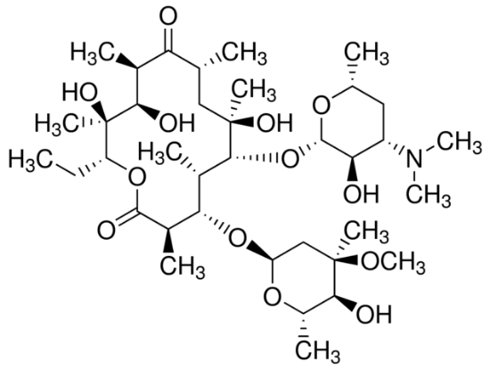 图片 红霉素，Erythromycin；potency: ≥850 μg per mg