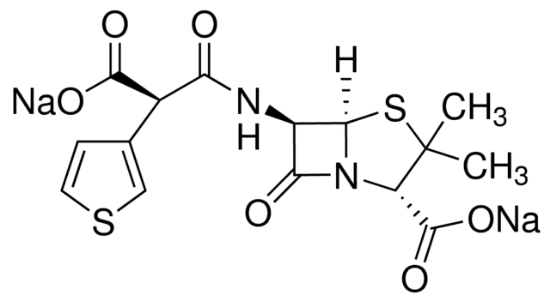 图片 替卡西林二钠盐，Ticarcillin disodium salt；Potency (anhydrous basis): >800 µg/mg 