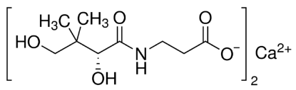 图片 D-泛酸钙 [维生素B5]，D-Pantothenic acid hemicalcium salt；BioReagent, suitable for cell culture, suitable for insect cell culture, suitable for plant cell culture, ≥98% (TLC)