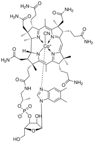 图片 维生素B12 [氰钴胺素, 腈钴胺]，Vitamin B12 [CN-Cbl, VB12]；≥98%