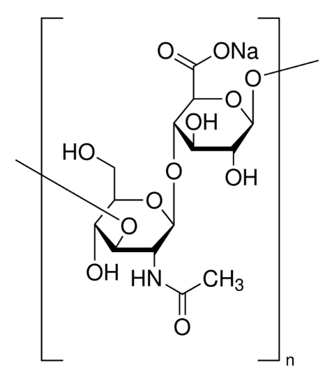 图片 透明质酸钠盐来源于兽疫链球菌，Hyaluronic acid sodium salt from Streptococcus zooepidemicus；bacterial glycosaminoglycan polysaccharide