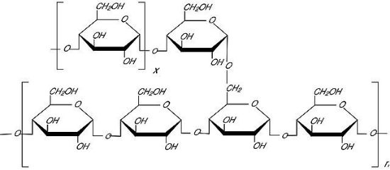 图片 支链淀粉来源于马铃薯淀粉，Amylopectin from potato starch；Powder