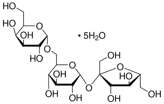 图片 D-(+)-棉子糖五水合物 [棉籽糖]，D-(+)-Raffinose pentahydrate；≥98.0%