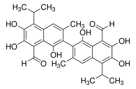 图片 (±)-棉酚来源于棉花种子 [棉子酚, 棉籽酚]，(±)-Gossypol from cotton seeds；≥95% (HPLC)