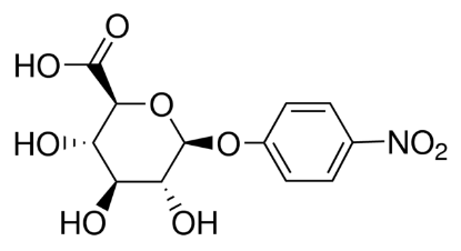 图片 4-硝基苯基 β-D-葡糖苷酸，4-Nitrophenyl β-D-glucuronide [PNPG]；≥98% (TLC)