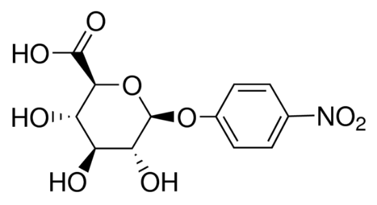 图片 4-硝基苯基 β-D-葡糖苷酸，4-Nitrophenyl β-D-glucuronide [PNPG]；≥98% (TLC)