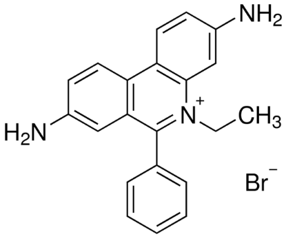 图片 溴化乙锭，Ethidium bromide [EB, EtBr]；~95% (HPLC)