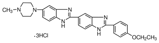 图片 赫斯特荧光染料Hoechst33342 [双苯并咪唑H33342三盐酸盐]，bisBenzimide H 33342 trihydrochloride；≥98% (HPLC and TLC)