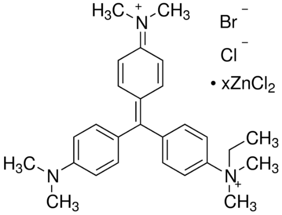 图片 甲基绿氯化锌盐，Methyl Green；zinc chloride salt, certified by the Biological Stain Commission, Dye content 85%