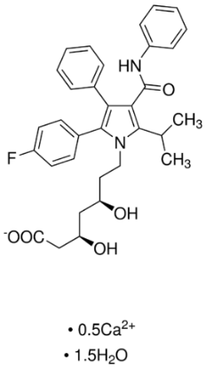 图片 阿托伐他汀钙盐三水合物，Atorvastatin calcium salt trihydrate；≥98% (HPLC)