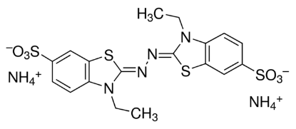 图片 2,2′-联氮双(3-乙基苯并噻唑啉-6-磺酸)二铵盐，2,2′-Azino-bis(3-ethylbenzothiazoline-6-sulfonic acid) diammonium salt [ABTS, AzBTS-(NH4)2]；≥98% (HPLC)