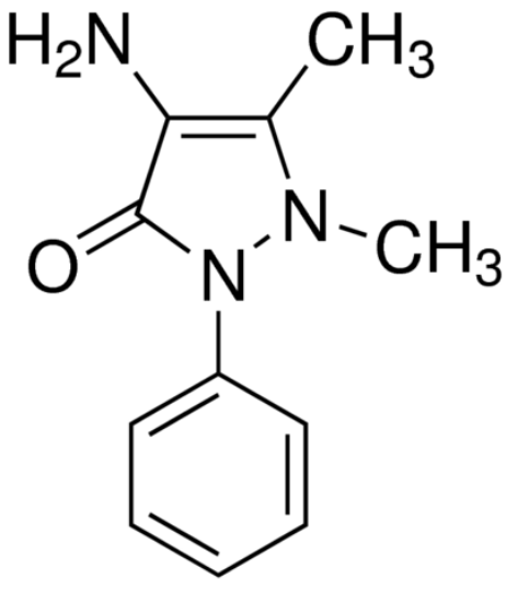 图片 4-氨基安替比林，4-Aminoantipyrine；for spectrophotometric det. of H2O2 and phenols, ≥98.0%