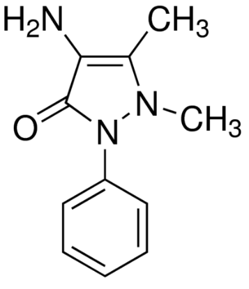 图片 4-氨基安替比林，4-Aminoantipyrine；puriss. p.a., Reag. Ph. Eur., ≥99%