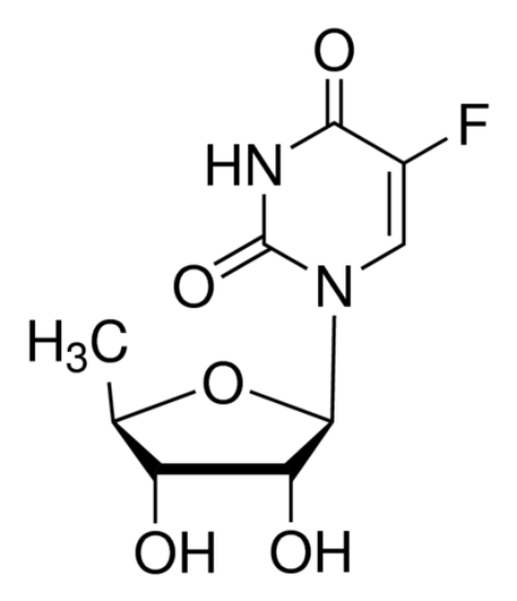 图片 5'-脱氧-5-氟尿苷 [去氧氟尿苷]，5-Fluoro-5′-deoxyuridine [5′dFUrd]；≥98%