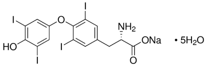 图片 L-甲状腺素钠盐五水合物，L-Thyroxine sodium salt pentahydrate [T4-Na]；γ-irradiated, powder, BioXtra, suitable for cell culture, ≥98%