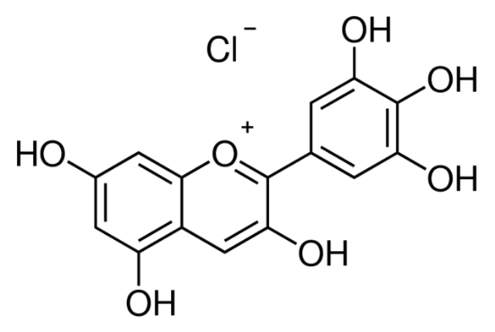 图片 氯化翠雀啶 [氯化飞燕草素]，Delphinidin chloride；analytical standard, ≥95.0% (HPLC)