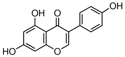 图片 染料木黄酮 [金雀异黄酮]，Genistein；from Glycine max (soybean), ~98% (HPLC)