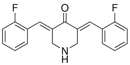 图片 (3E,5E)- 3,5-双[(2-氟苯基)亚甲基]-4-哌啶酮，EF-24；≥98% (HPLC)