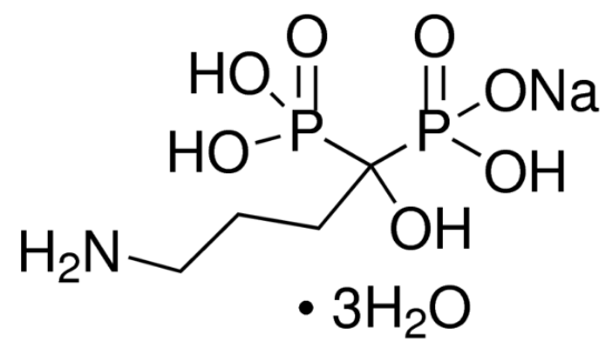 图片 阿仑膦酸钠三水合物 [阿屈膦酸钠三水]，Alendronate sodium trihydrate；≥97% (NMR), powder