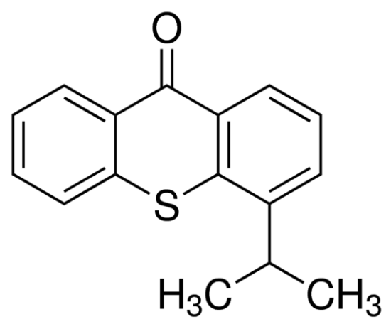 图片 异丙基-9H-噻吨-9-酮 [异丙基噻吨酮, 2,4位异构体混合物]，Isopropyl-9H-thioxanthen-9-one, mixture of 2- and 4-isomers；97%