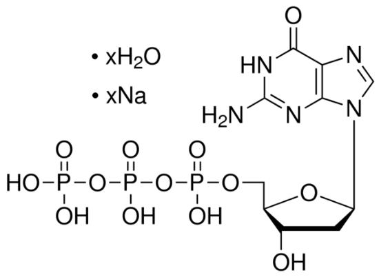 图片 2'-脱氧鸟苷-5'-三磷酸钠盐水合物，2′-Deoxyguanosine 5′-triphosphate sodium salt hydrate [dGTP]；≥96%