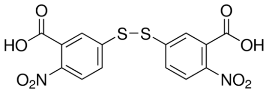 图片 5,5'-二硫代双(2-硝基苯甲酸)，5,5′-Dithiobis(2-nitrobenzoic acid) [DTNB]；ReagentPlus®, 99%