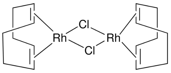 图片 (1,5-环辛二烯)氯铑(I)二聚体，Chloro(1,5-cyclooctadiene)rhodium(I), [Rh(COD)Cl]2；98%