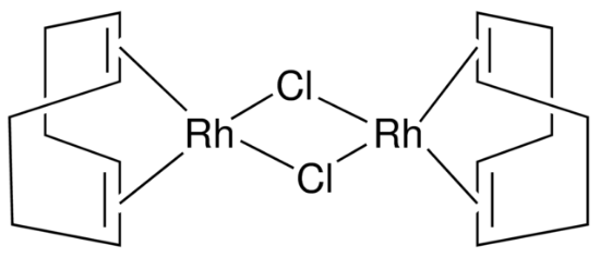 图片 (1,5-环辛二烯)氯铑(I)二聚体，Chloro(1,5-cyclooctadiene)rhodium(I), [Rh(COD)Cl]2；Chiralyst P493, Umicore, 98%