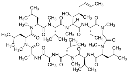 图片 环孢霉素A [环孢素A, 环孢菌素A]，Cyclosporin A；from Tolypocladium inflatum, ≥95% (HPLC), solid