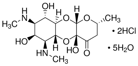 图片 壮观霉素二盐酸盐五水合物 [奇霉素, 盐酸大观霉素]，Spectinomycin dihydrochloride pentahydrate；≥98.0%, potency: ≥603 μg per mg