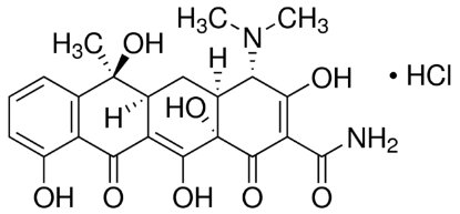 图片 四环素盐酸盐 [盐酸四环素]，Tetracycline hydrochloride；meets USP testing specifications, ≥900 μg/mg