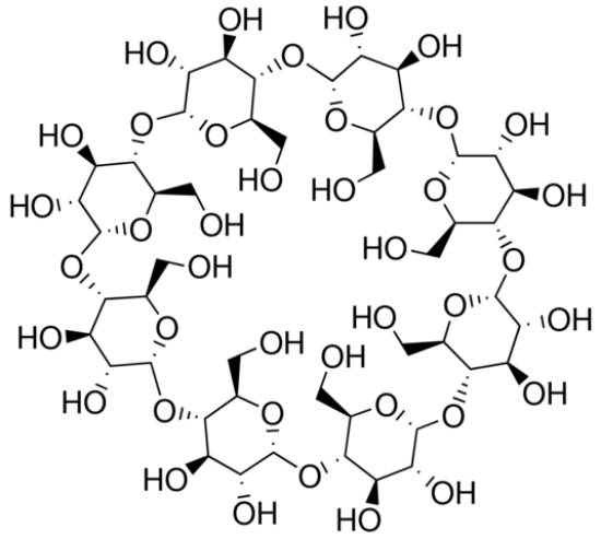 图片 γ-环糊精，γ-Cyclodextrin [γ-CD]；produced by Wacker Chemie AG, Burghausen, Germany, ≥90.0% cyclodextrin basis (HPLC)