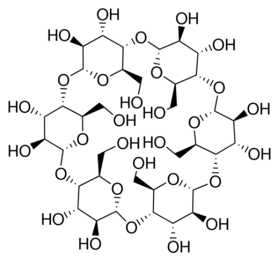 图片 α-环糊精，α-Cyclodextrin [α-CD]；Produced by Wacker Chemie AG, Burghausen, Germany, Life Science, 98.0-101.0% cyclodextrin basis (HPLC)