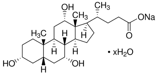 图片 胆酸钠水合物 [水合胆酸钠]，Sodium cholate hydrate；suitable for cell culture, BioReagent, ≥99.0% (HPLC)