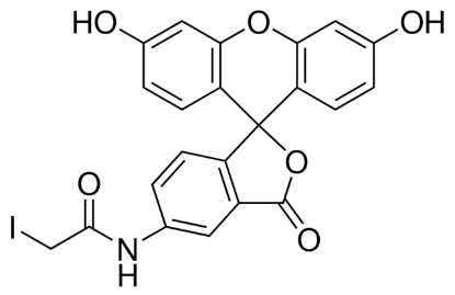 图片 5-(碘乙酰胺基)荧光素，5-(Iodoacetamido)fluorescein [5-IAF]；≥90% (HPLC)