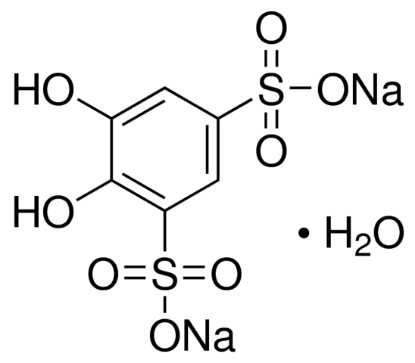 图片 4,5-二羟基-1,3-苯二磺酸二钠盐一水合物 [钛试剂]，4,5-Dihydroxy-1,3-benzenedisulfonic acid disodium salt monohydrate [Tiron]；97%