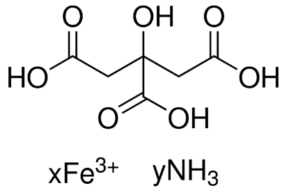 图片 柠檬酸铁铵，Ammonium iron(III) citrate；reagent grade, powder
